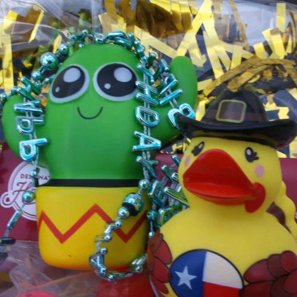 Party Bundle • 60+ Pieces • Noise Makers, Glitter Balls, TX Duck, Cactus Décor